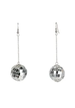 1-Inch Disco Ball Costume Earrings 9 1-Inch Disco Ball Costume Earrings -Halloween Costumes 1 disco ball earrings alt 3