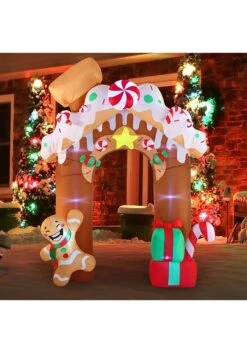 10FT Tall Jumbo Gingerbread Archway Inflatable Christmas Decoration