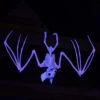 11-Inch Black Light Ghostly Bat Skeleton Halloween Decoration