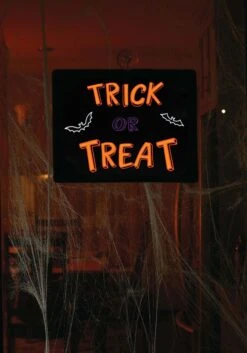 Fun World 11-Inch Neon Light Trick Or Treat Sign Halloween Decoration 7 Fun World 11-Inch Neon Light Trick Or Treat Sign Halloween Decoration -Halloween Costumes 11 neon light trick or treat sign alt 2
