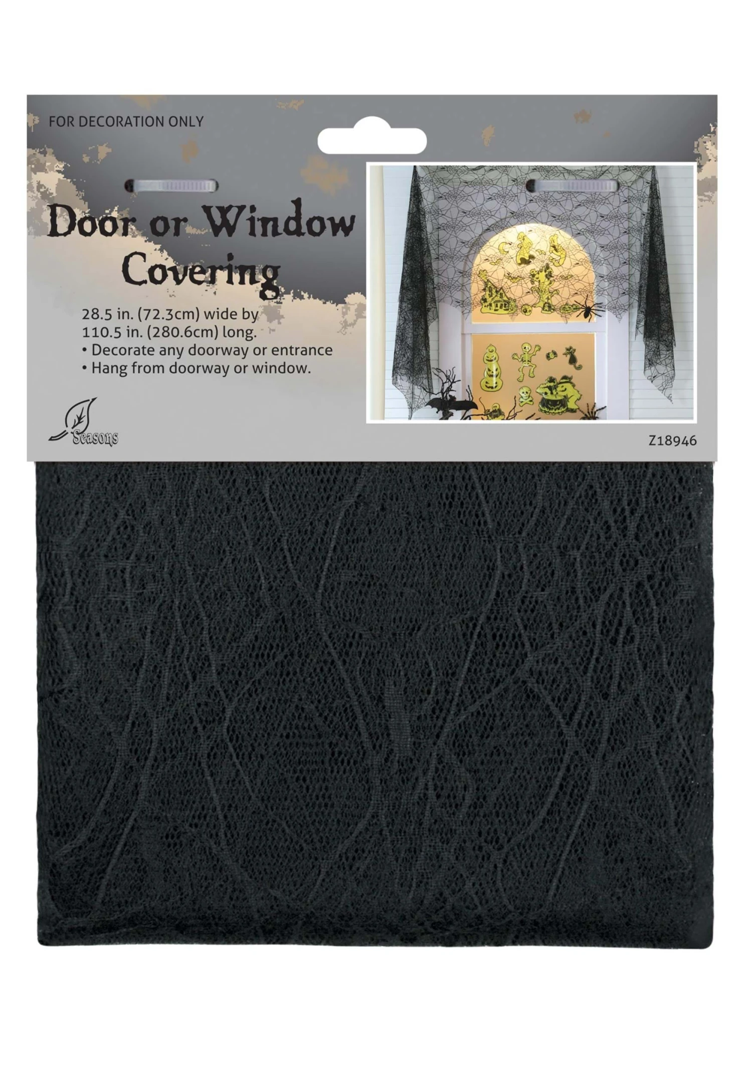 110-Inch Spider Web Door Or Window Covering Decoration 3 110-Inch Spider Web Door Or Window Covering Decoration