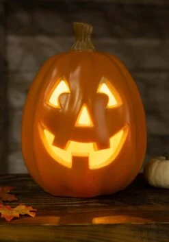 12" Light Up Pumpkin Halloween Decoration