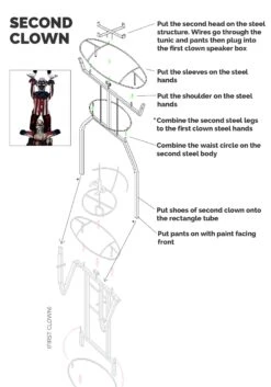 12FT 3-Stacked Acrobatic Animatronic Clowns Halloween Decoration - Brick Thunder -Halloween Costumes 12ft 3 stacked acrobatic animatronic clowns brick thunder 1 2