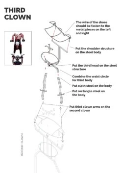 12FT 3-Stacked Acrobatic Animatronic Clowns Halloween Decoration - Brick Thunder -Halloween Costumes 12ft 3 stacked acrobatic animatronic clowns brick thunder 1 3
