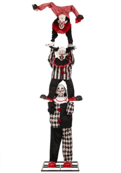 12FT 3-Stacked Acrobatic Animatronic Clowns Halloween Decoration - Brick Thunder -Halloween Costumes 12ft 3 stacked acrobatic animatronic clowns brick thunder 7