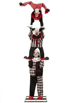 12FT 3-Stacked Acrobatic Animatronic Clowns Halloween Decoration - Brick Thunder -Halloween Costumes 12ft 3 stacked acrobatic animatronic clowns brick thunder 8