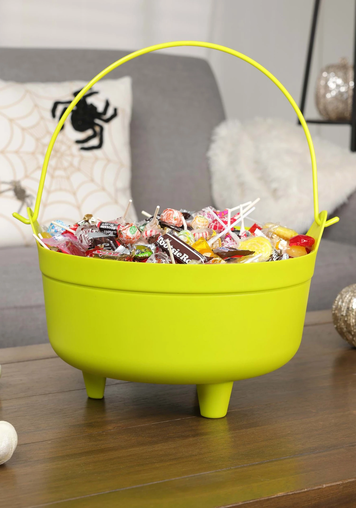 Fun World 14-Inch Neon Green Cauldron With Handle 3 Fun World 14-Inch Neon Green Cauldron With Handle