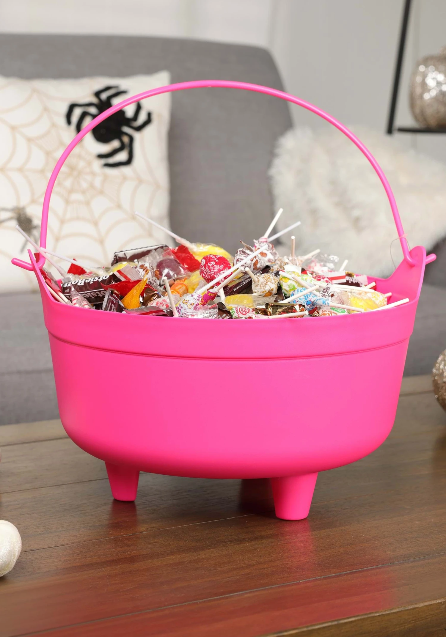 Fun World 14-Inch Neon Pink Cauldron With Handle 3 Fun World 14-Inch Neon Pink Cauldron With Handle