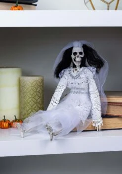 16-Inch Skeleton Dressed Bride Halloween Decoration -Halloween Costumes 16 skeleton dressed bride alt 4