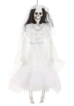 16-Inch Skeleton Dressed Bride Halloween Decoration -Halloween Costumes 16 skeleton dressed bride alt 5