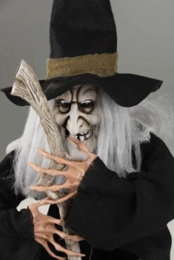 17-Inch Black Brewing Witch With Cauldron Prop Decoration 8 17-Inch Black Brewing Witch With Cauldron Prop Decoration -Halloween Costumes 17 h black brewing witch w cauldron alt 1