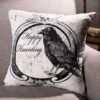 Fun World Happy Haunting Raven 18-Inch Pillow Cover 2 Fun World Happy Haunting Raven 18-Inch Pillow Cover -Halloween Costumes 18 inch happy haunting raven pillow cover