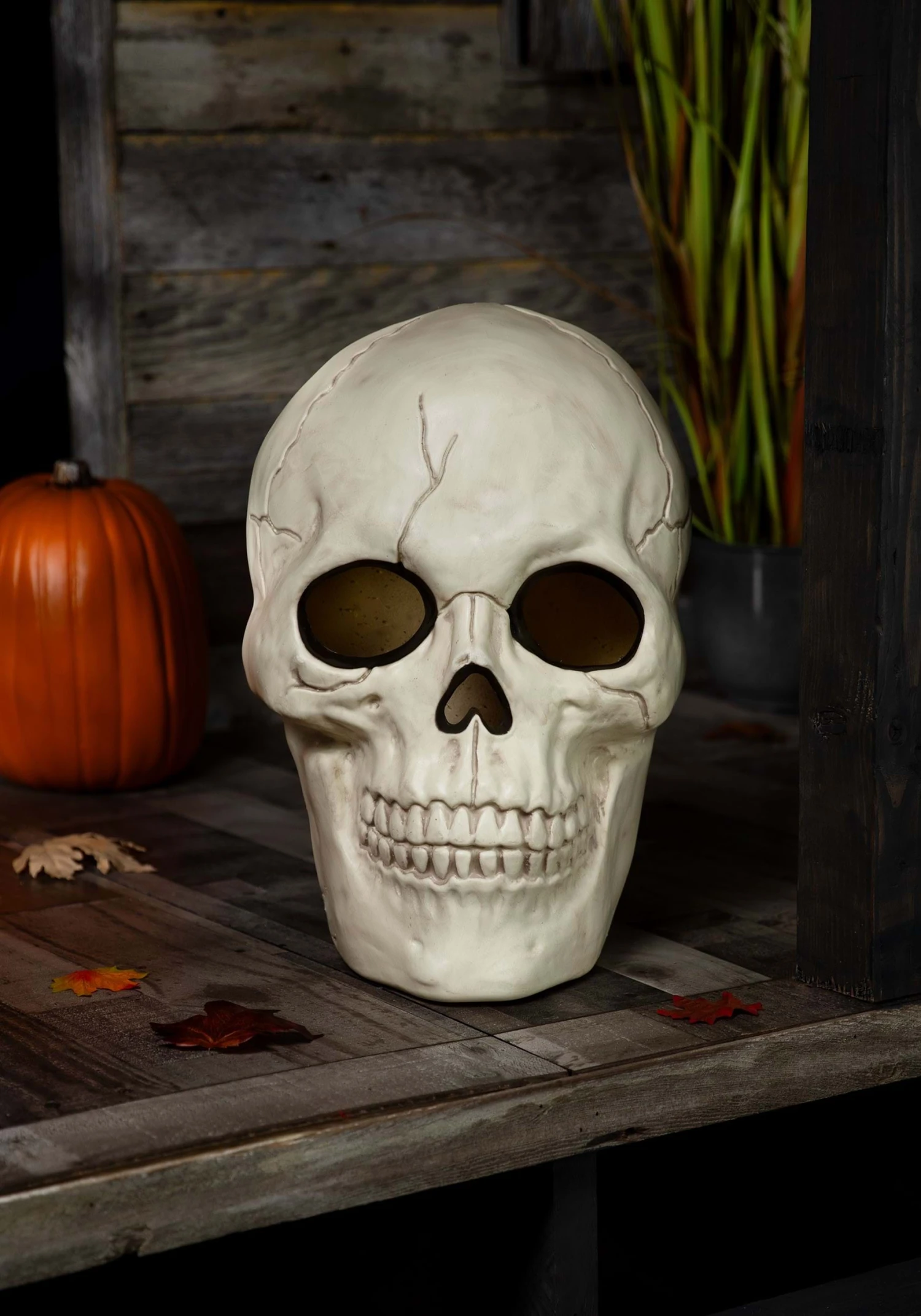 19.75-Inch Light Up And Sound Skull Halloween Decoration 3 19.75-Inch Light Up And Sound Skull Halloween Decoration
