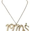 1970's Costume Gold Chain Necklace Accessory -Halloween Costumes 1970s chain necklace