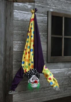 2.8 Ft Animated Hanging Evil Clown Prop 9 2.8 Ft Animated Hanging Evil Clown Prop -Halloween Costumes 2 8 foot animated hanging evil clown alt 2