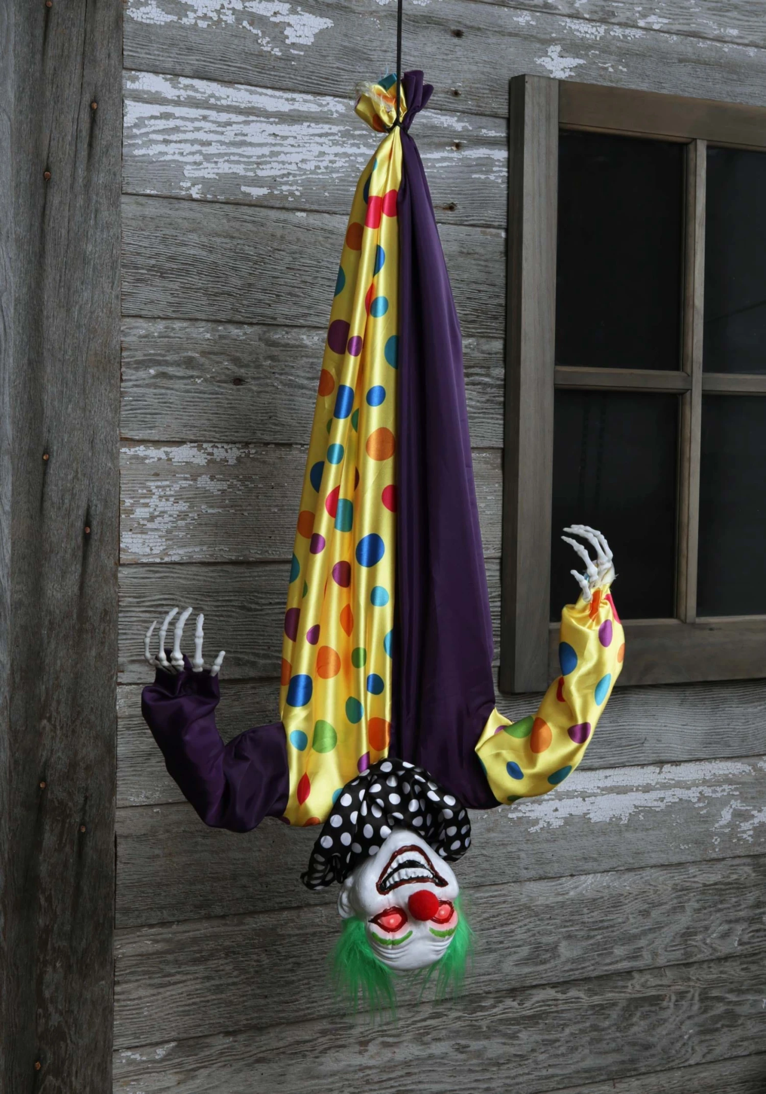 2.8 Ft Animated Hanging Evil Clown Prop 3 2.8 Ft Animated Hanging Evil Clown Prop