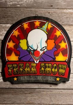 22" Metal Freak Show Sign Decoration