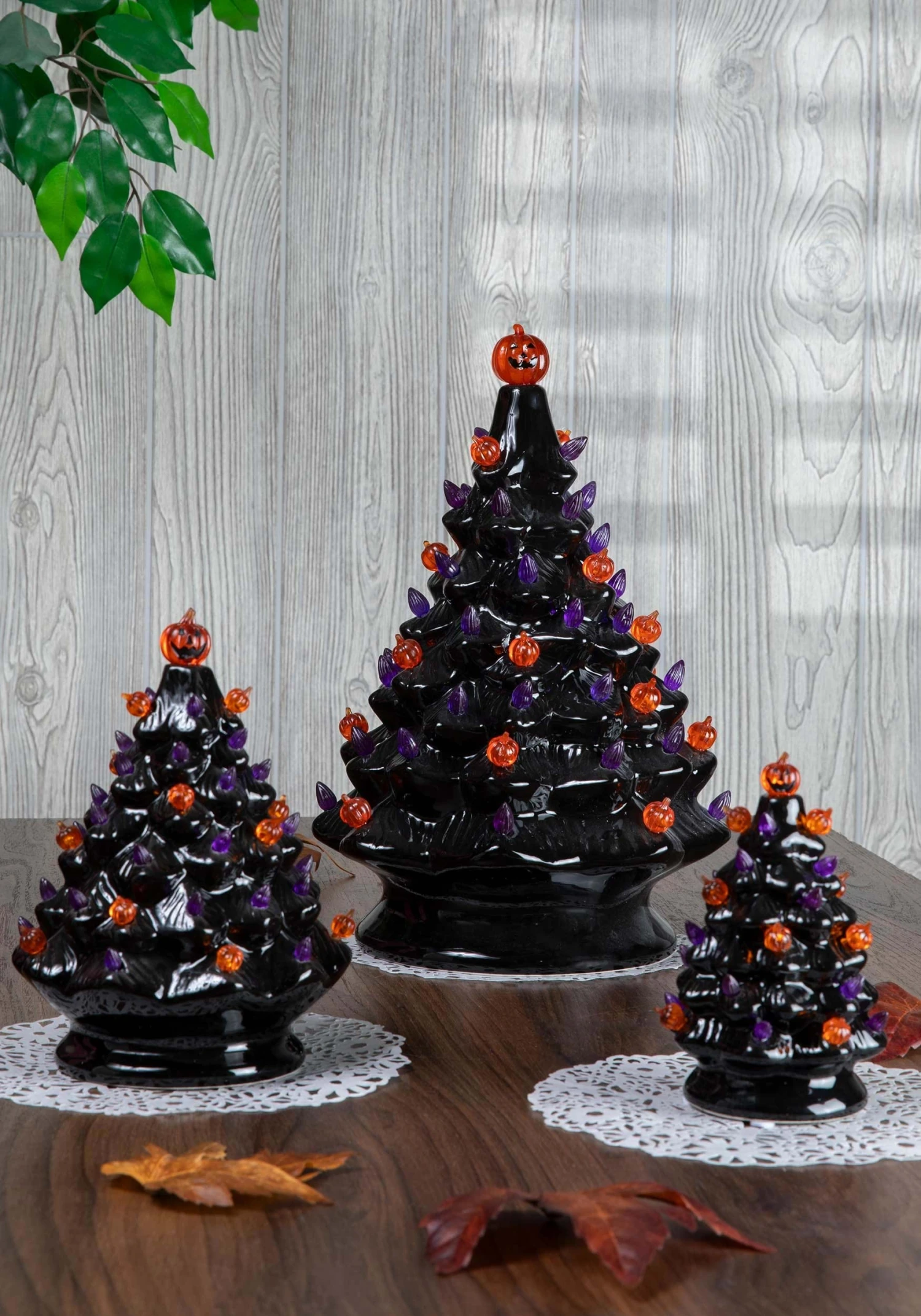 3 Lighted Halloween Dolomite Trees With Sound 4 3 Lighted Halloween Dolomite Trees With Sound - Image 2