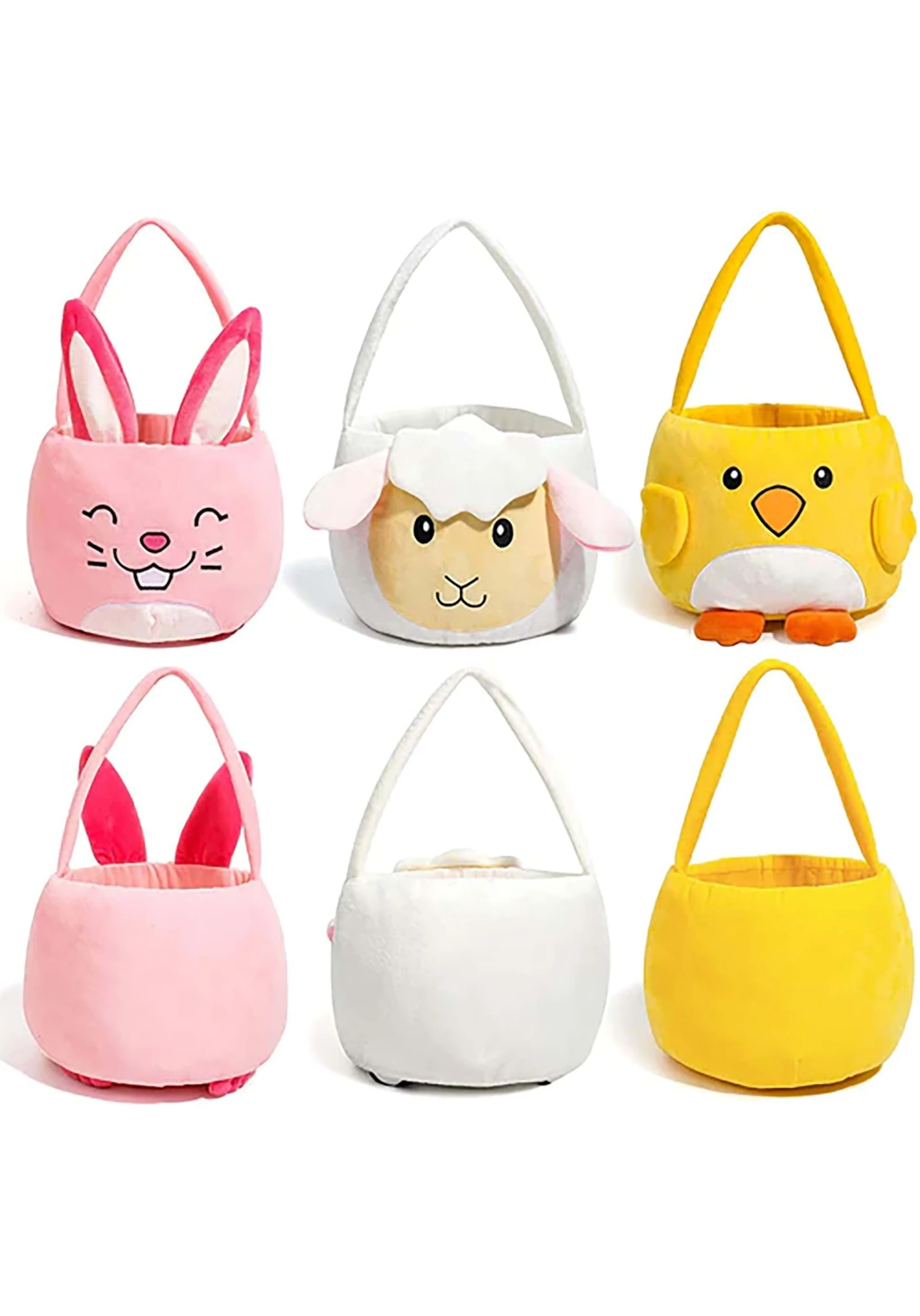 3 Pack Chicken, Bunny, And Sheep Egg Basket Set 4 3 Pack Chicken, Bunny, And Sheep Egg Basket Set - Image 2