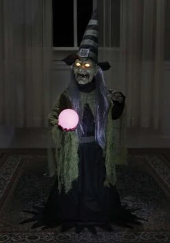 3FT Animated Fortune Teller Witch Halloween Decoration
