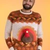 3D Turkey Adult Ugly Holiday Sweater 2 3D Turkey Adult Ugly Holiday Sweater -Halloween Costumes 3d turkey ugly holiday sweater 0