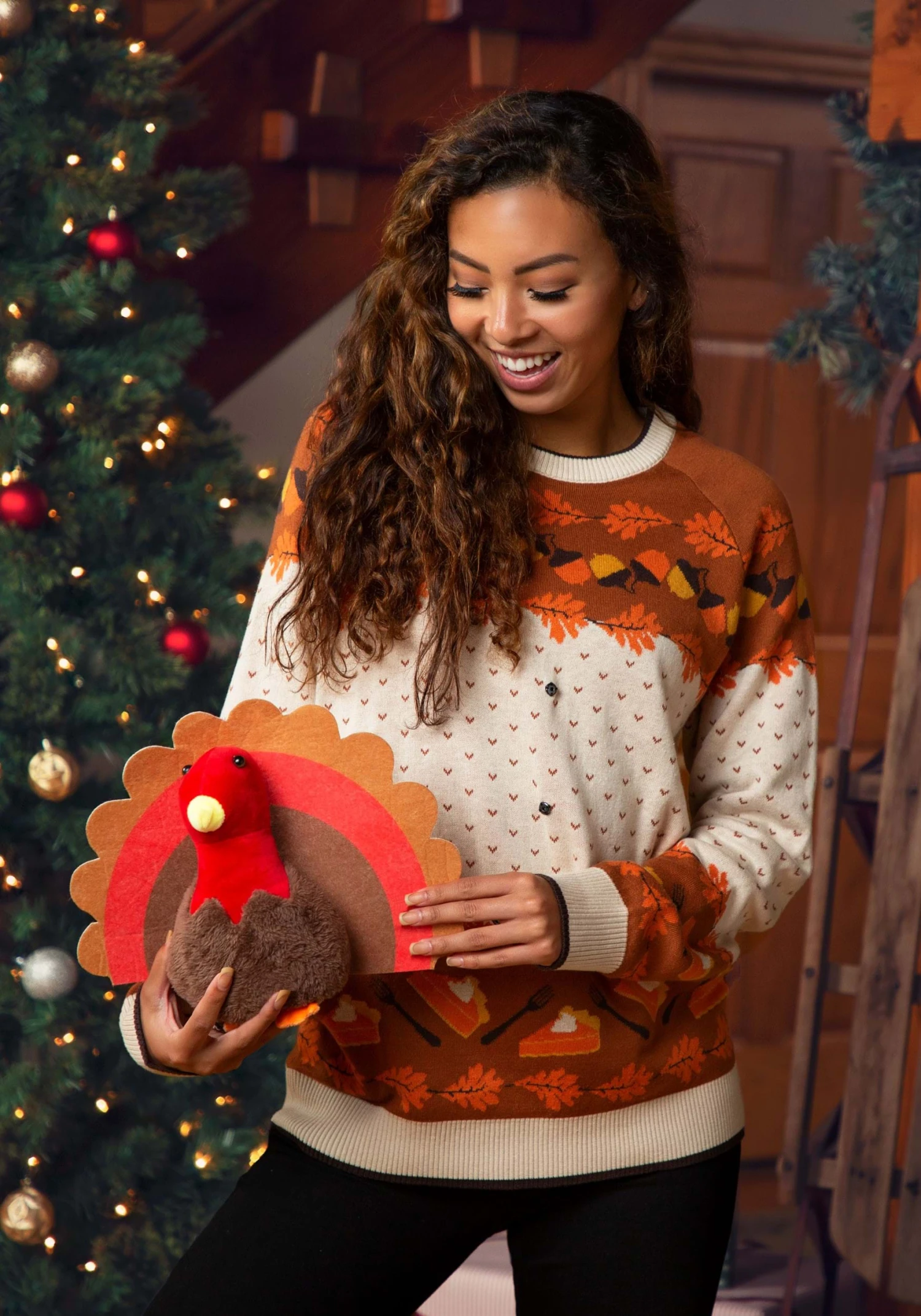 3D Turkey Adult Ugly Holiday Sweater 12 3D Turkey Adult Ugly Holiday Sweater - Image 10