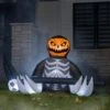 4FT Pumpkin Reaper Inflatable Halloween Decoration