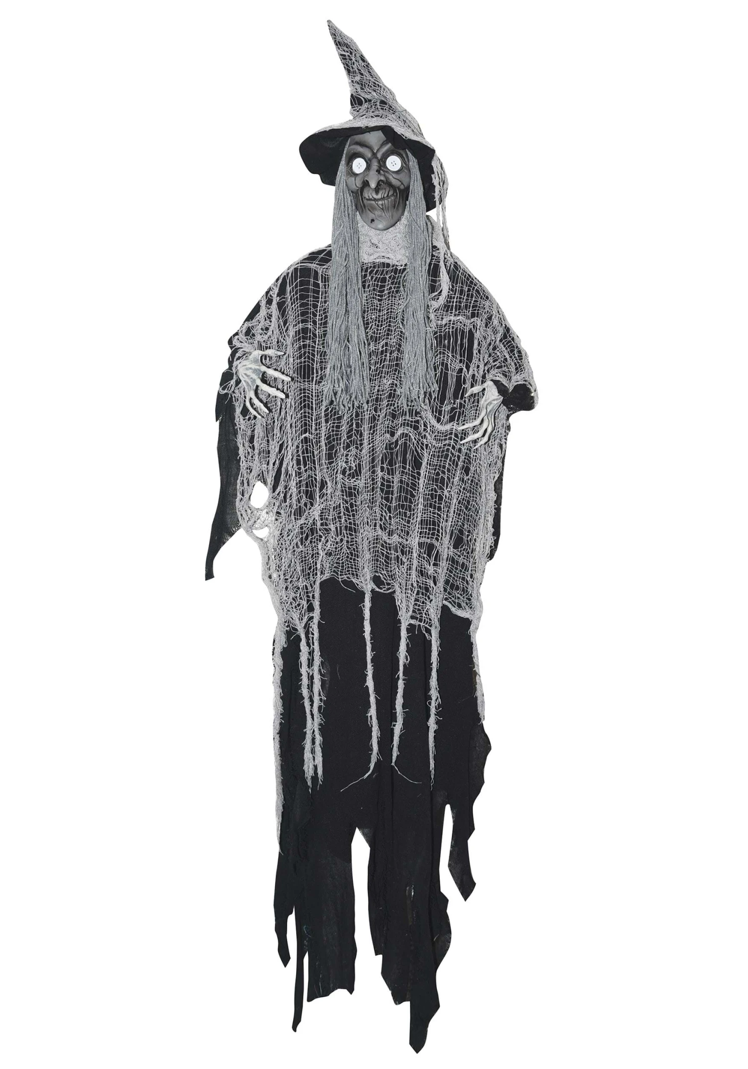 4FT Hanging Grey Witch Halloween Decoration 3 4FT Hanging Grey Witch Halloween Decoration