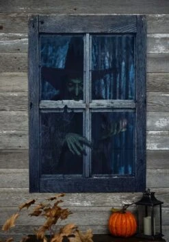 47" Witch Outside The Window Printed Curtain Halloween Decoration