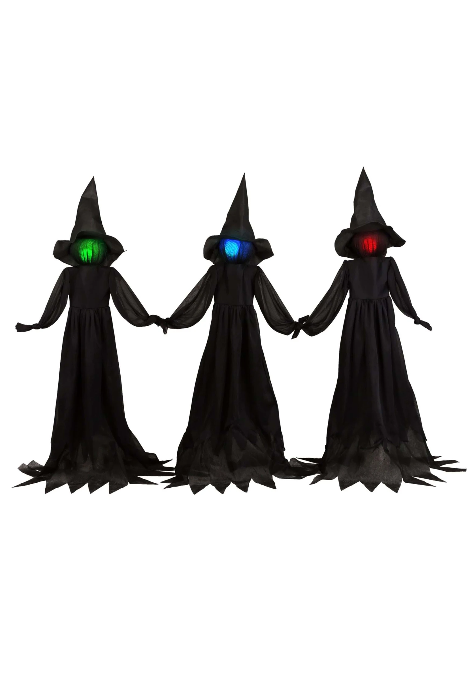 4FT Holding Hands Set Of 3 Witches Halloween Decoration 5 4FT Holding Hands Set Of 3 Witches Halloween Decoration - Image 3