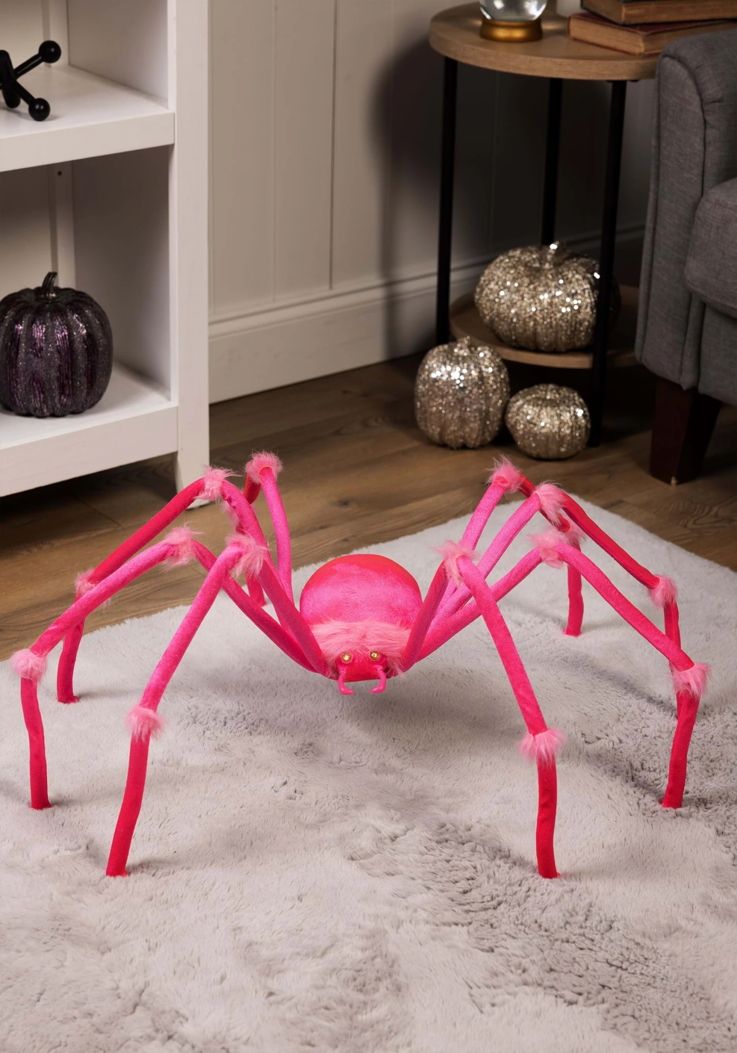 4FT Plush Neon Pink Spider Prop Decoration 3 4FT Plush Neon Pink Spider Prop Decoration