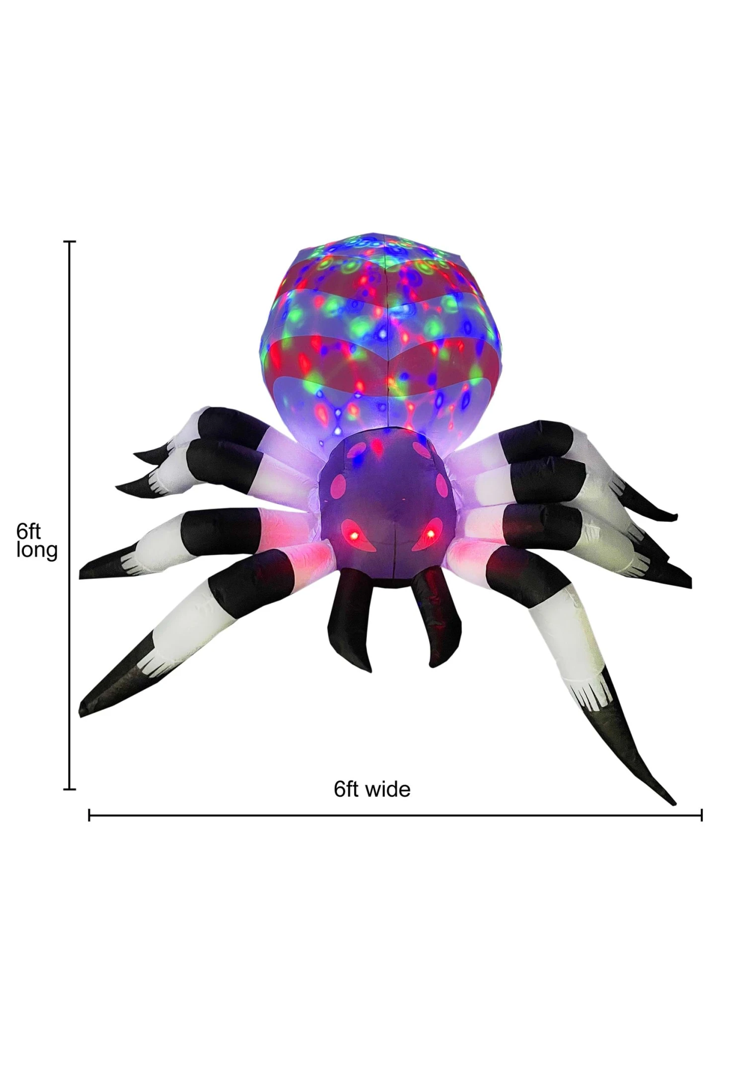 4FT Projection Kaleidoscope Spider Inflatable Halloween Decoration 9 4FT Projection Kaleidoscope Spider Inflatable Halloween Decoration - Image 7