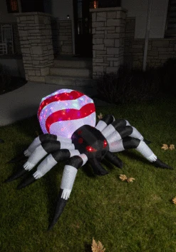 4FT Projection Kaleidoscope Spider Inflatable Halloween Decoration 10 4FT Projection Kaleidoscope Spider Inflatable Halloween Decoration -Halloween Costumes 4ft tall projection kaleidoscope large spooky spid alt 5