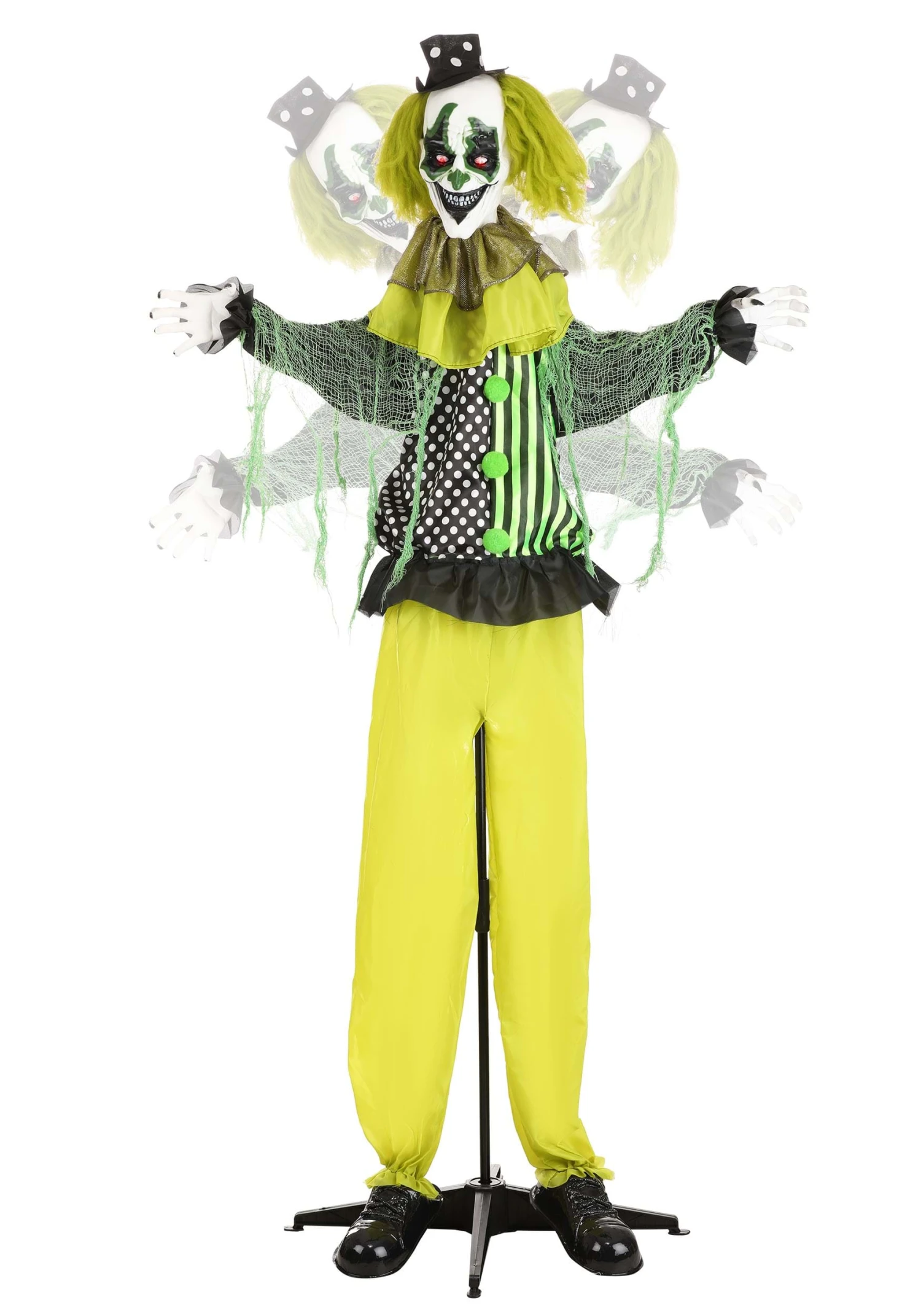 5.5FT Animated Green Clown Decoration - Scream Saver 7 5.5FT Animated Green Clown Decoration - Scream Saver - Image 5