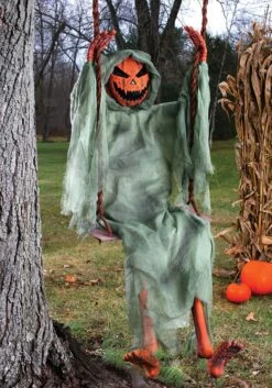 Fun World 5FT Swinging Dead Pumpkin Halloween Decoration
