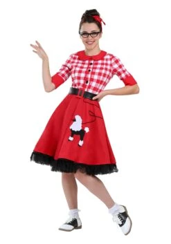 Plus Size 50s Sock Hop Darling Women's Costume Dress