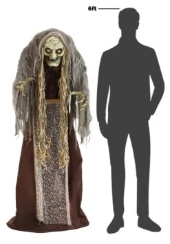 5FT Hag The Witch Animatronic Decoration - Scream Saver 15 5FT Hag The Witch Animatronic Decoration - Scream Saver -Halloween Costumes 5ft hag the witch animatronic shaking sound lig alt 6