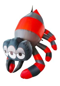 5FT Inflatable Hanging Three Eyed Spider Prop Decoration 14 5FT Inflatable Hanging Three Eyed Spider Prop Decoration -Halloween Costumes 5ft hanging three eyed spider inflatable alt 4
