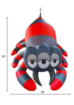 5FT Inflatable Hanging Three Eyed Spider Prop Decoration 17 5FT Inflatable Hanging Three Eyed Spider Prop Decoration -Halloween Costumes 5ft hanging three eyed spider inflatable alt 7
