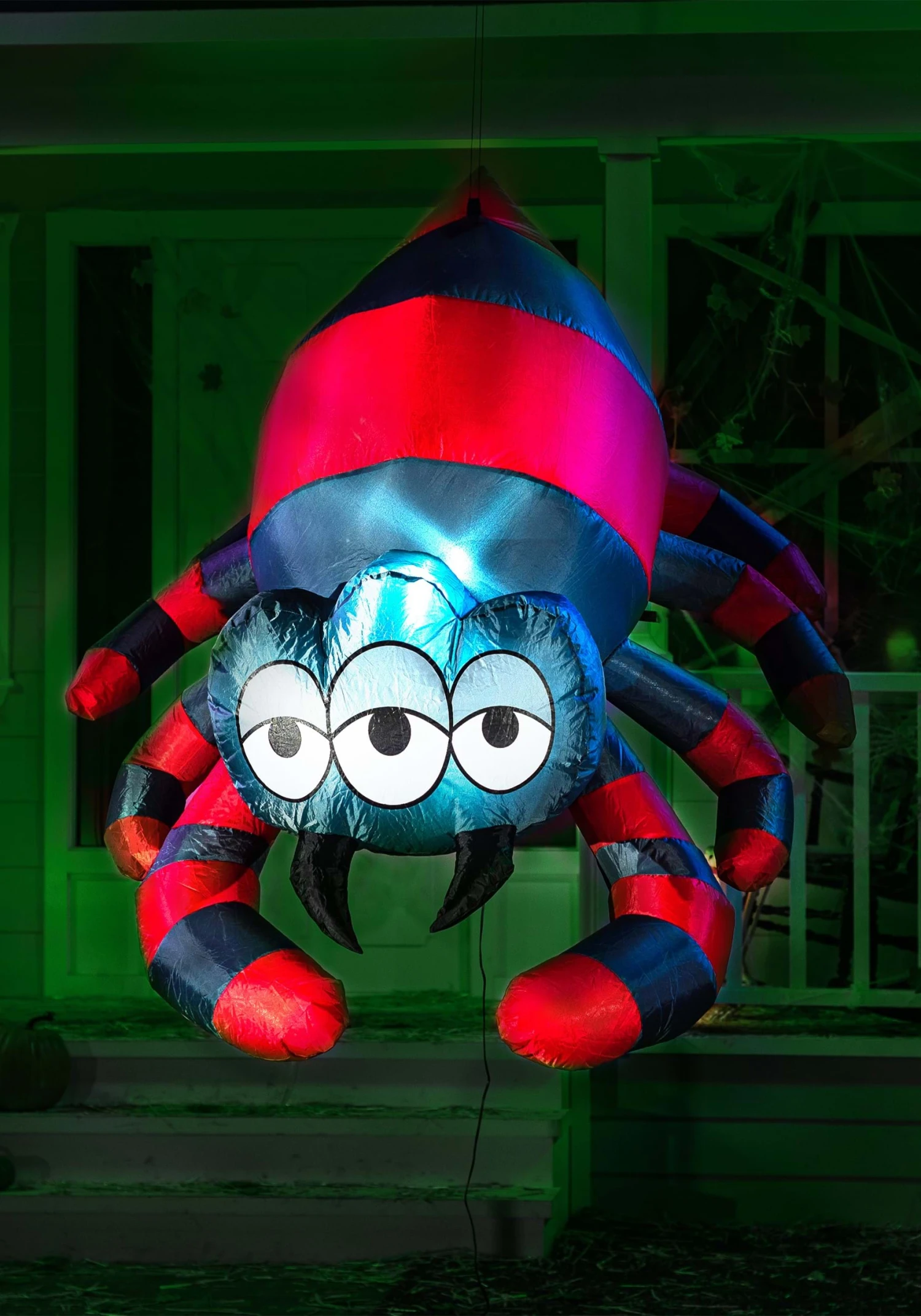 5FT Inflatable Hanging Three Eyed Spider Prop Decoration 3 5FT Inflatable Hanging Three Eyed Spider Prop Decoration