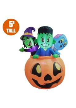 5FT Three Characters On Pumpkin Inflatable Prop Decoration 11 5FT Three Characters On Pumpkin Inflatable Prop Decoration -Halloween Costumes 5ft tall three characters on pumpkin inflatable de alt 4