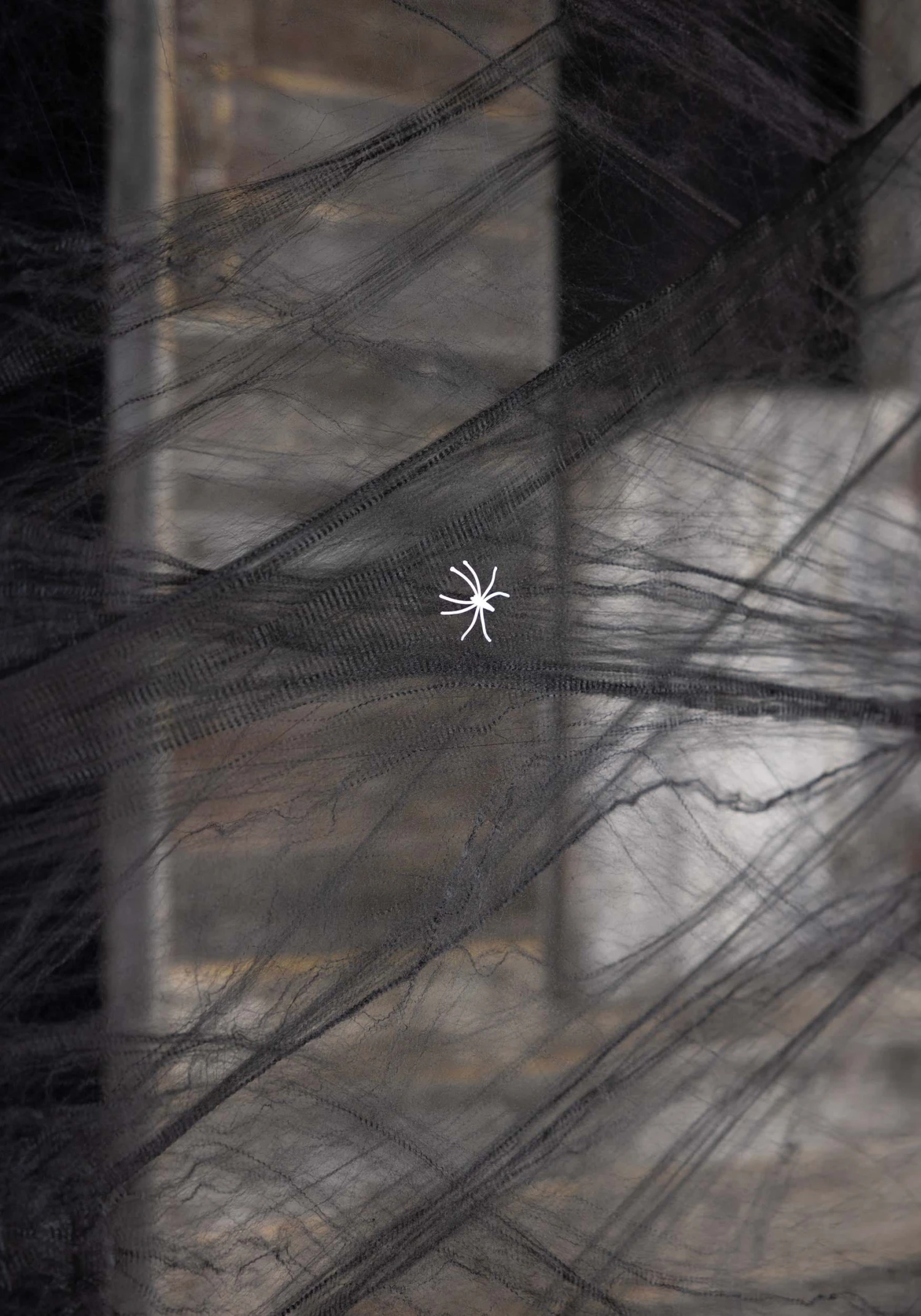 Large Black Spider Web With Spiders Decoration 4 Large Black Spider Web With Spiders Decoration - Image 2