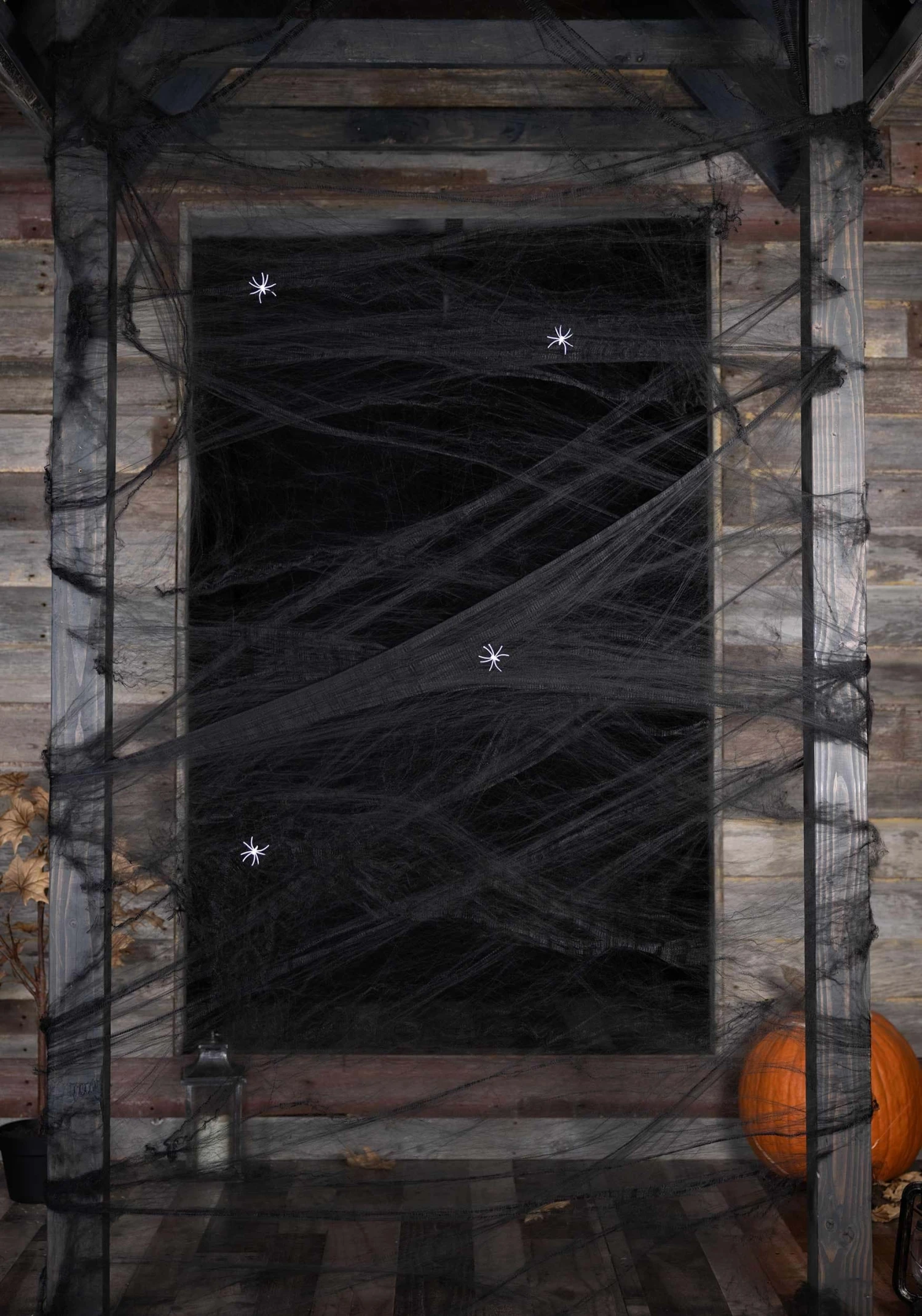 Large Black Spider Web With Spiders Decoration 3 Large Black Spider Web With Spiders Decoration