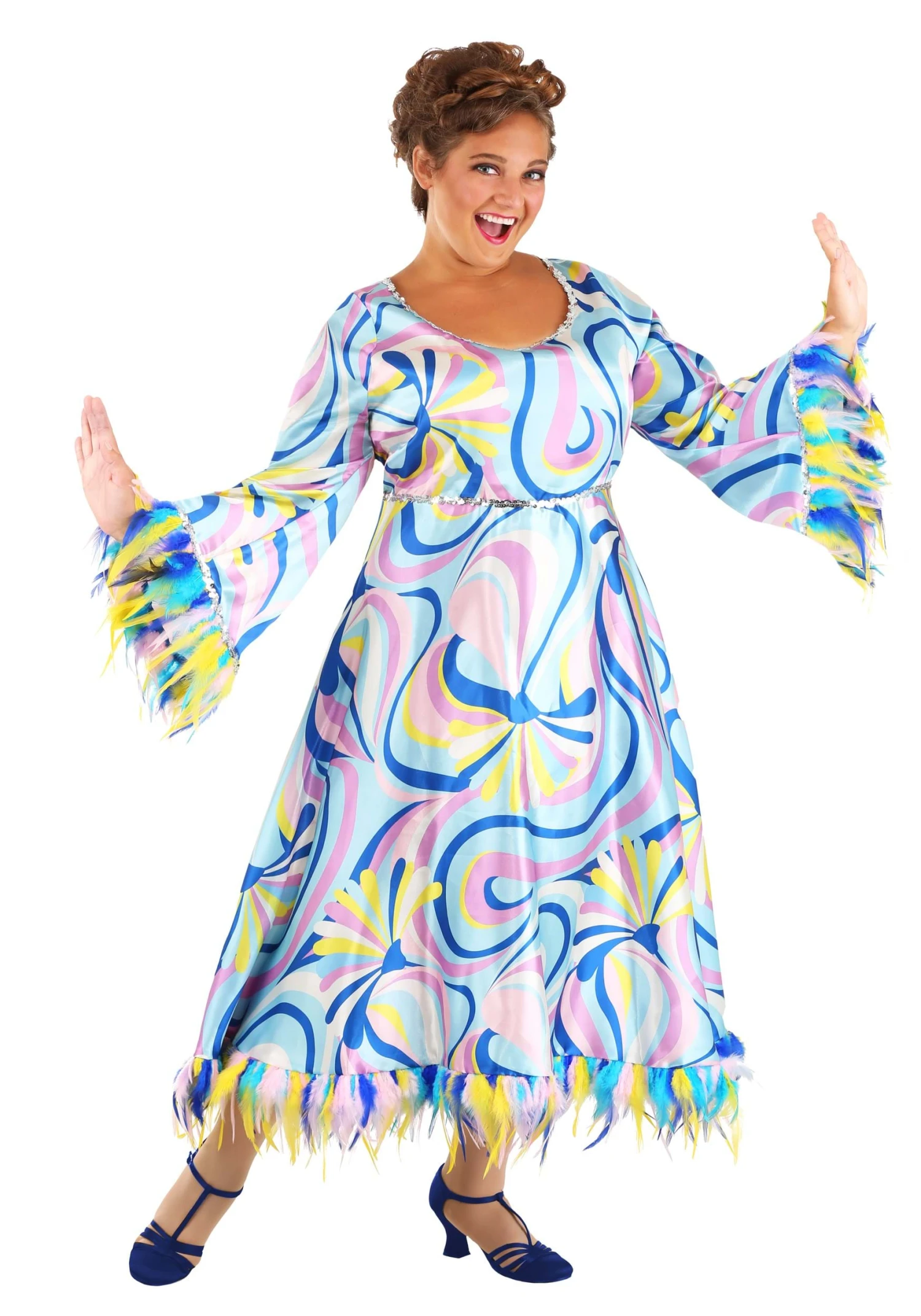 Women's Plus Size 60's Mama Costume 3 Women's Plus Size 60's Mama Costume