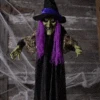 67" Hanging Light Up Black Witch Decoration 2 67" Hanging Light Up Black Witch Decoration -Halloween Costumes 67 hanging light up witch