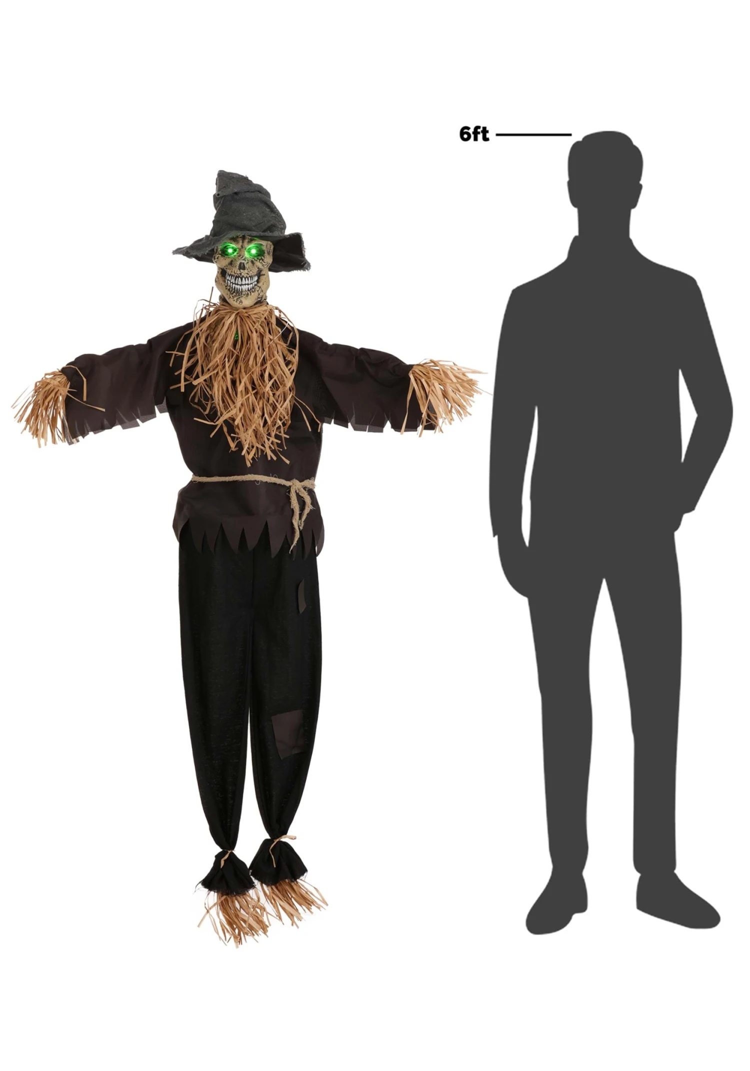 67-Inch Hanging Scarecrow Halloween Decoration - Scream Saver 7 67-Inch Hanging Scarecrow Halloween Decoration - Scream Saver - Image 5