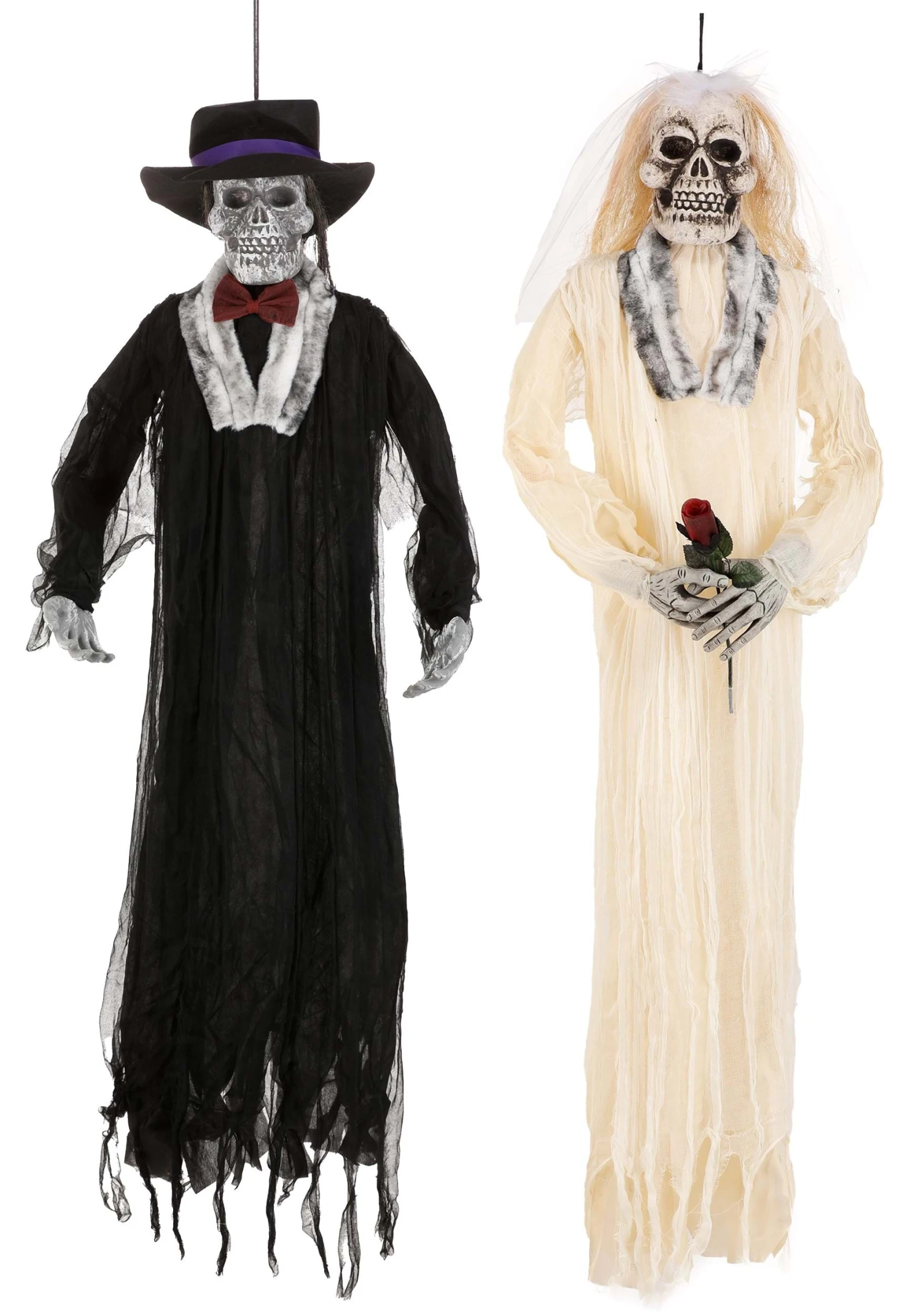Fun World 6FT Bride And Groom Halloween Skeleton Decoration Set 14 Fun World 6FT Bride And Groom Halloween Skeleton Decoration Set - Image 12