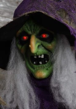 6FT Hanging Witch Animatronic Halloween Decoration -Halloween Costumes 6ft hanging witch animatronic sound light shaki alt 2