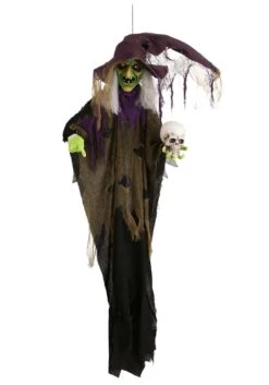 6FT Hanging Witch Animatronic Halloween Decoration -Halloween Costumes 6ft hanging witch animatronic sound light shaki alt 5