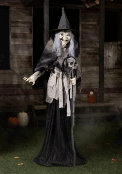6FT Lunging Witch With DigitEye Animated Decoration
